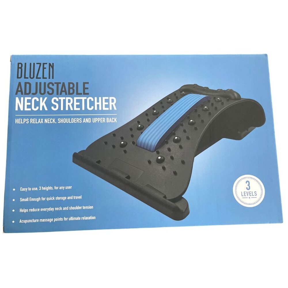 Adjustable Neck Stretcher to Relax Neck, Shoulders, Upper Back with Acupressure